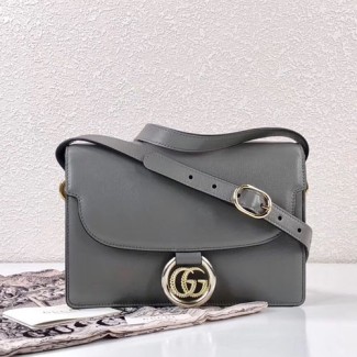 구찌 스몰 가죽 숄더백 ‎589474 그레이