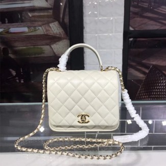 샤넬 탑 핸들 미니 플랩백 A57042 화이트