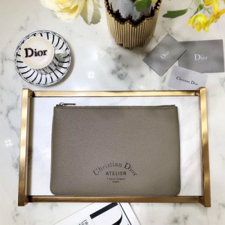 디올 남여공용 가죽 클러치백 M1289 그레이